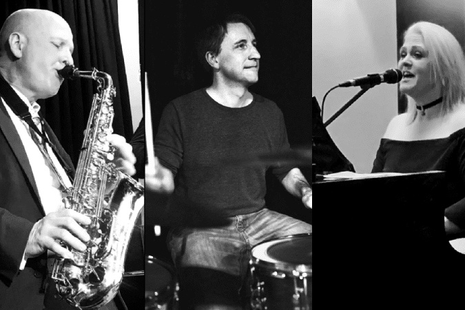 Image of 3 musicians who will perform as the Leisa Keen Trio